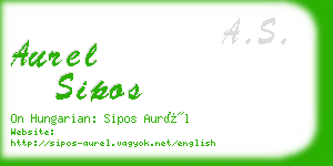 aurel sipos business card